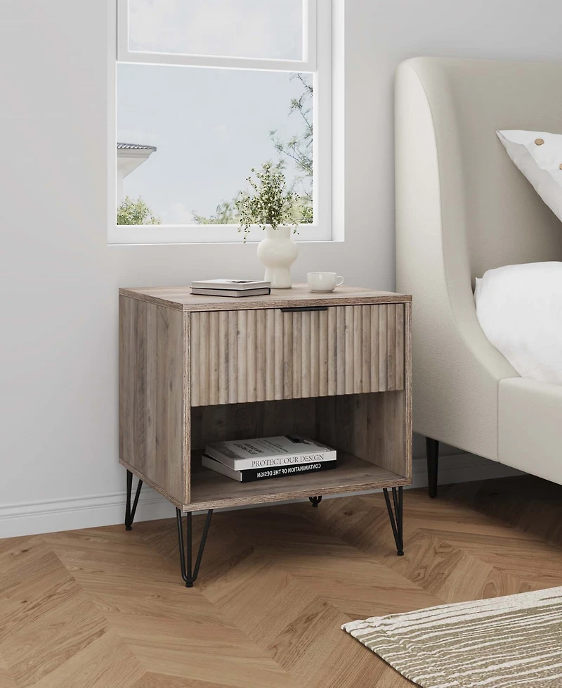 Manhattan Comfort Dumbo 1-Drawer Modern Nightstand