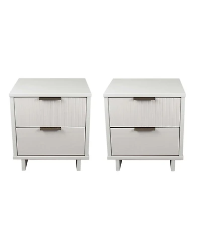 Manhattan Comfort Granville 2-Piece 2-Drawer Nightstand Set