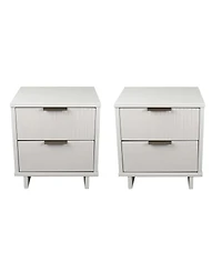 Manhattan Comfort Granville 2-Piece 2-Drawer Nightstand Set