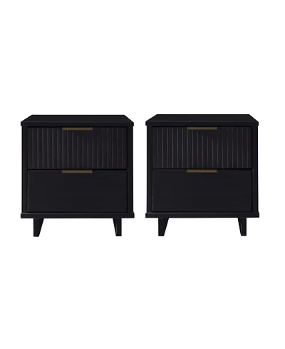 Manhattan Comfort Granville 2-Piece 2-Drawer Nightstand Set