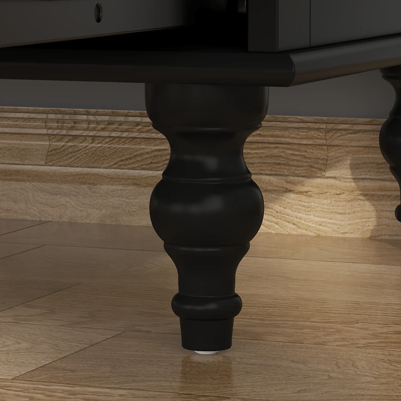 Homsee White 8-Drawer Storage Cabinet with Golden Metal Legs