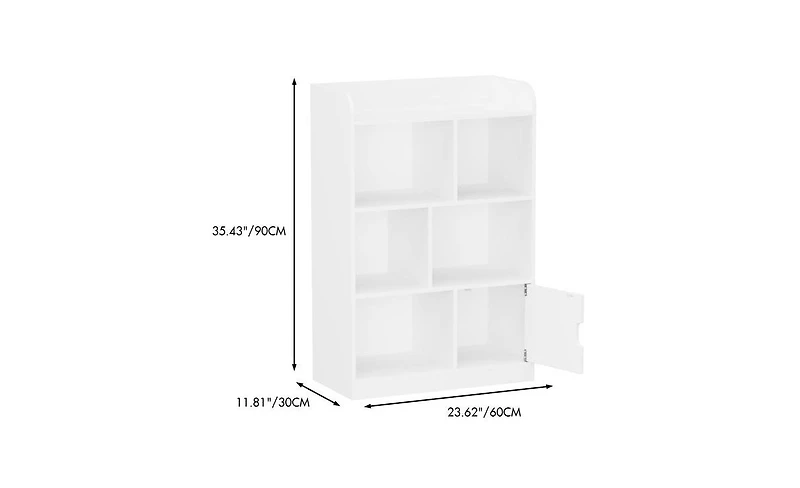 Slickblue Kids Bookcase with 6 Compartments – Organized and Accessible Bookshelf