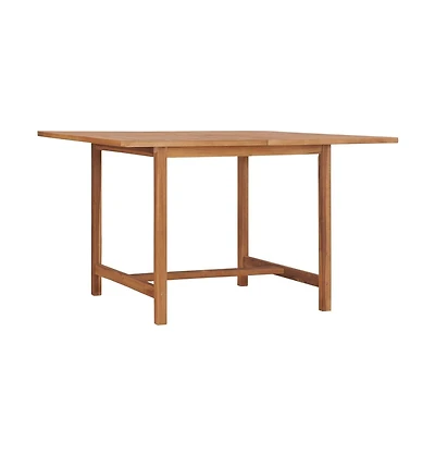 vidaXL Patio Dining Table 43.3"x43.3"x29.5" Solid Wood Teak