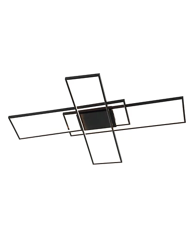 Jonathan Y Palco Contemporary Minimalist Metal Adjustable Dimmable Geometric Integrated Led Flush Mount