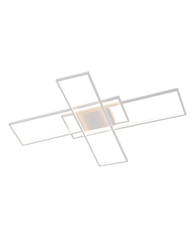 Jonathan Y Palco Contemporary Minimalist Metal Adjustable Dimmable Geometric Integrated Led Flush Mount