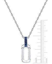 Lab Grown Ruby (1/3 ct. t.w.) & Diamond (1/20 ct. t.w.) Oval 18" Pendant Necklace in 14k Gold-Plated Sterling Silver (Also available in Sapphire & Eme