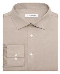 Calvin Klein Men's Refined Cotton Stretch, Regular Fit Dress Shirt