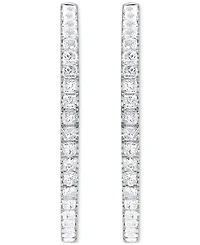 Diamond Princess In & Out Hoop Earrings (2 ct. t.w.) in 14k White Gold