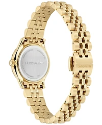 Ferragamo Women's Swiss Duo Gold Ion Plated Stainless Steel Bracelet Watch 28mm