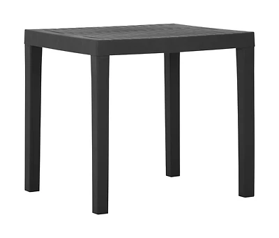 vidaXL Patio Table Gray 31.1"x25.6"x28.3" Plastic