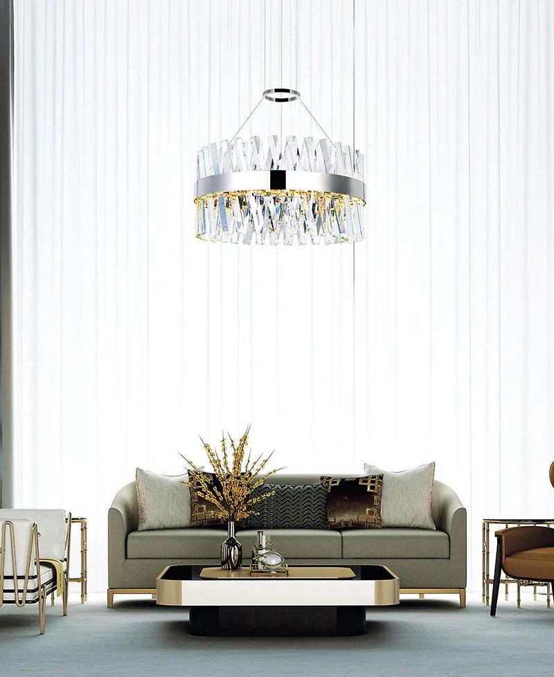 Cwi Lighting 14" Metal Glace Led Chandelier