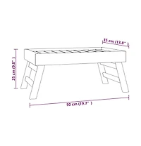 vidaXL Folding Tray 21.7"x13.8"x9.8" Solid Wood Teak