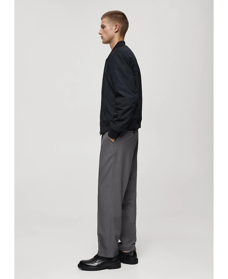 Mango Men's Pleated Flowy Pants