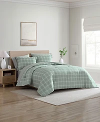 Swift Home Grid Plaid Reversible 7-Pc. Comforter Set