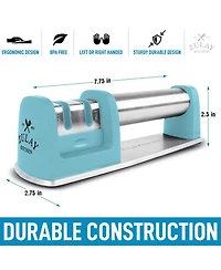 Premium Quality Knife Sharpener for Straight and Serrated Knives Stainless Steel Ceramic and Tungsten