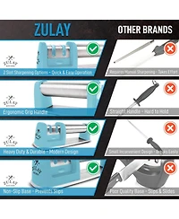 Premium Quality Knife Sharpener for Straight and Serrated Knives Stainless Steel Ceramic and Tungsten