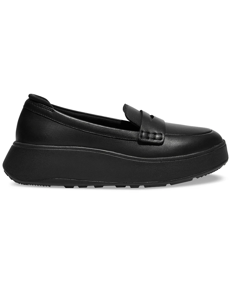 FitFlop Women's F-Mode Leather Flatform Loafer Flats
