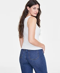 On 34th Women's Scoop-Neck Sleeveless Longline Tank Top, Created for Macy's