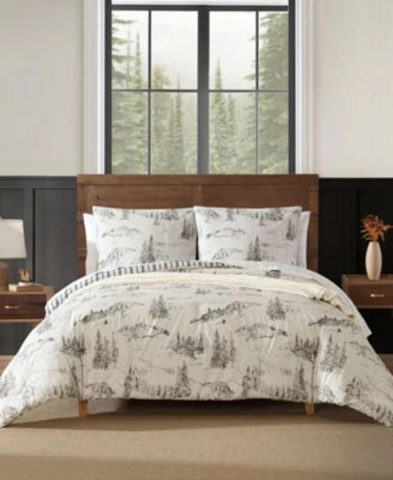 Eddie Bauer Rocky Mountain Cabin Reversible Duvet Cover Sets