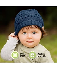 KeaBabies 3pk Warmzy Baby Beanies, 0-36 months Hats, Winter Hat for Newborn, Infant, Toddlers, Boys