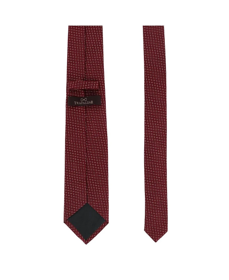 Trafalgar Men's Baldwin Metallic Dash Silk Business Necktie