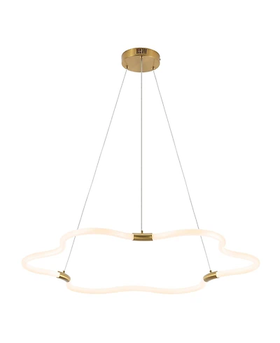 Jonathan Y Nuvola Contemporary Minimalist Metal/Acrylic Adjustable Dimmable Cloud Integrated Led Chandelier