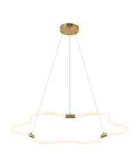Jonathan Y Nuvola Contemporary Minimalist Metal/Acrylic Adjustable Dimmable Cloud Integrated Led Chandelier