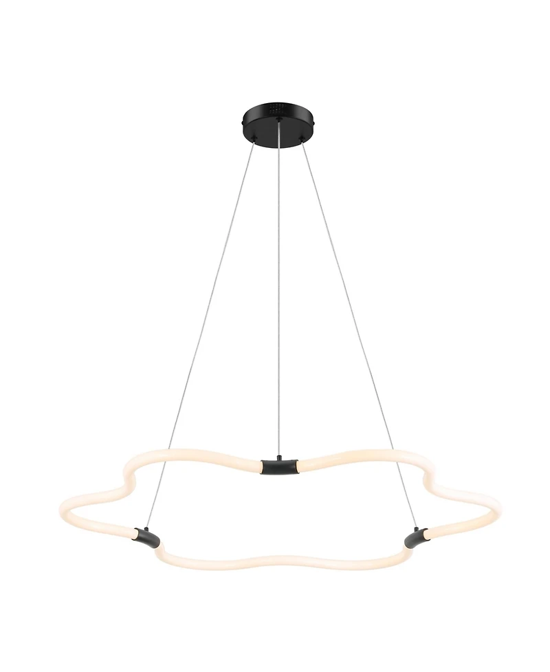 Jonathan Y Nuvola Contemporary Minimalist Metal/Acrylic Adjustable Dimmable Cloud Integrated Led Chandelier