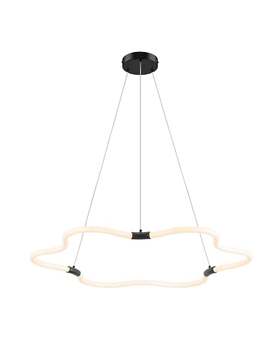 Jonathan Y Nuvola Contemporary Minimalist Metal/Acrylic Adjustable Dimmable Cloud Integrated Led Chandelier