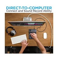 Pyle Compact Bluetooth Dj Mixer Interface with Usb Audio and Phantom Power