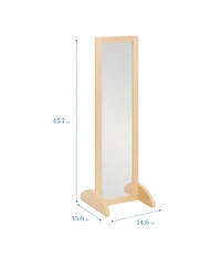 ECR4Kids Single-Sided Bi-Directional Mirror, Natural