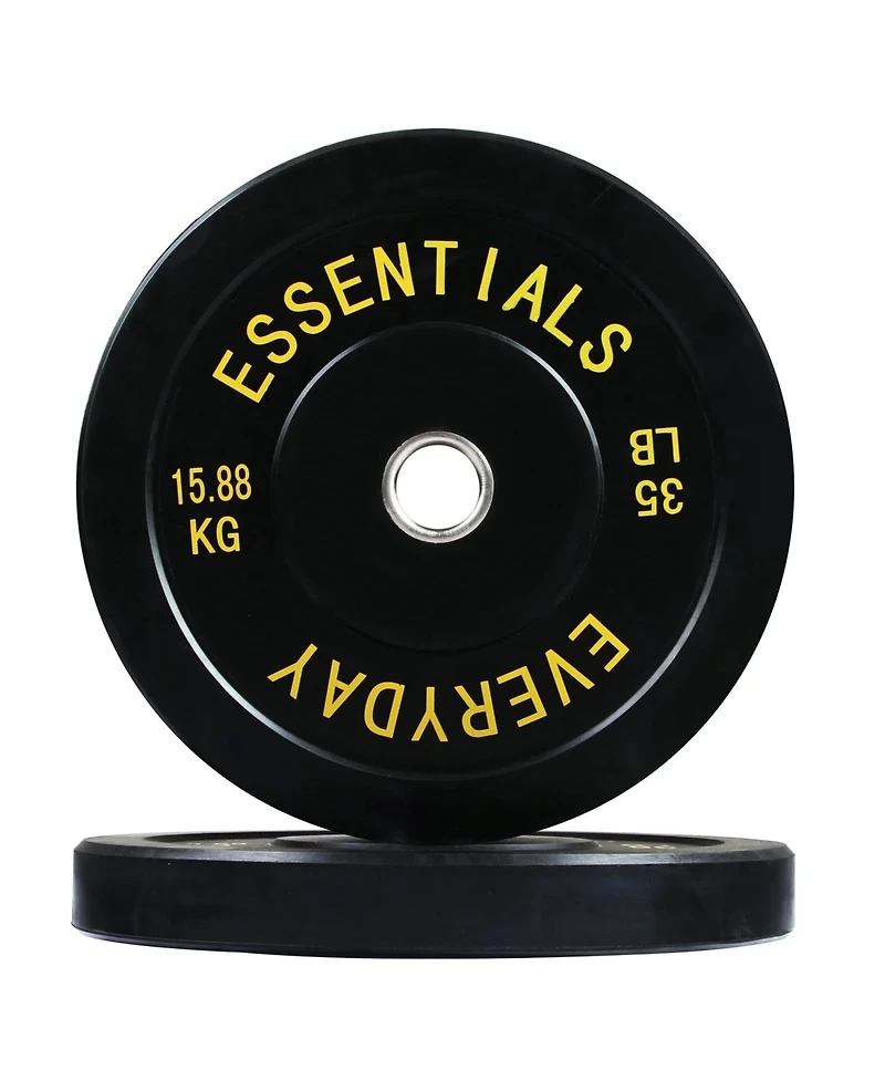 BalanceFrom Fitness 210 Pound Olympic Bumper Strength Training Weight Plate Set