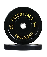 BalanceFrom Fitness 210 Pound Olympic Bumper Strength Training Weight Plate Set