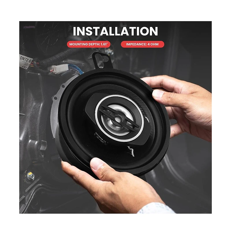 Pyle 3.5" Two-Way Coaxial Speaker System, 120 Watt, Black