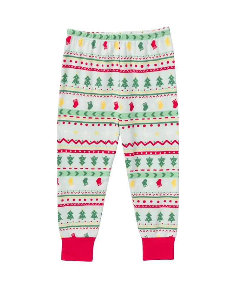 Gerber Baby Girls Holiday Family Pajamas Neutral Two Piece