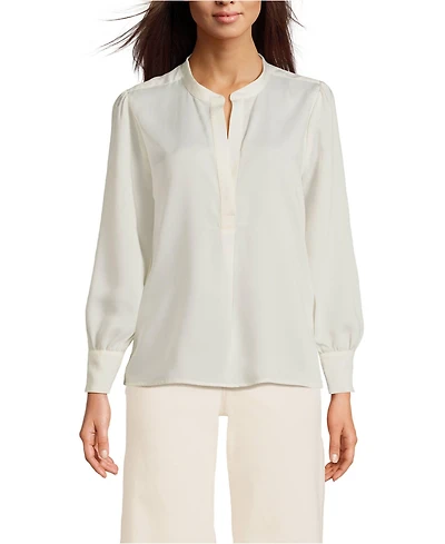 Lands' End Women's Satin Popover Shirt