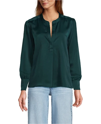 Lands' End Women's Satin Popover Shirt