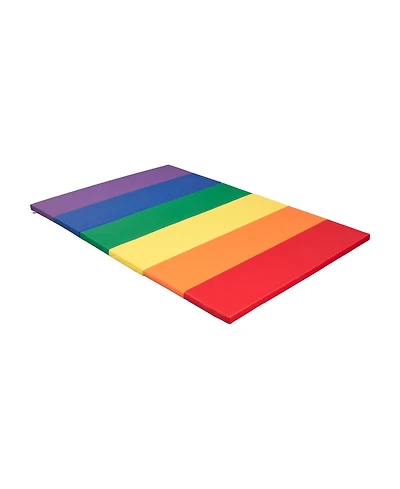 ECR4Kids SoftZone 6-Section Rainbow Runway Activity Mat, Assorted