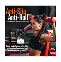 Squatz Neoprene Dumbbell Set With Stand, 30 lb Total Weight