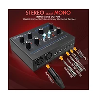 Pyle Professional Usb Audio Interface with Mic/Line, Guitar, Aux, and Rca Inputs