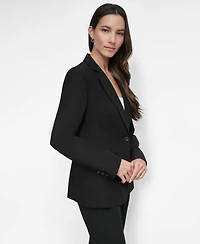 Dkny Women's Notch-Collar One-Button Long Sleeve Blazer Jacket