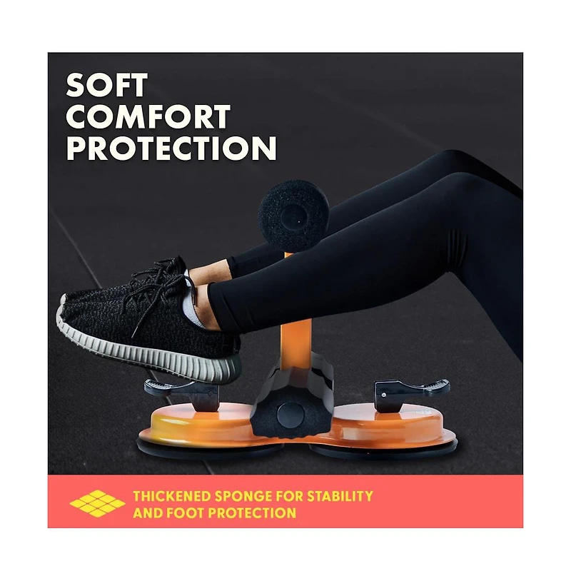 Squatz Abs Master Sit-Up Bar With Double Suction Cup for Abdominal Exercises