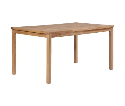 vidaXL Patio Table 59.1"x35.4"x30.3" Solid Teak Wood