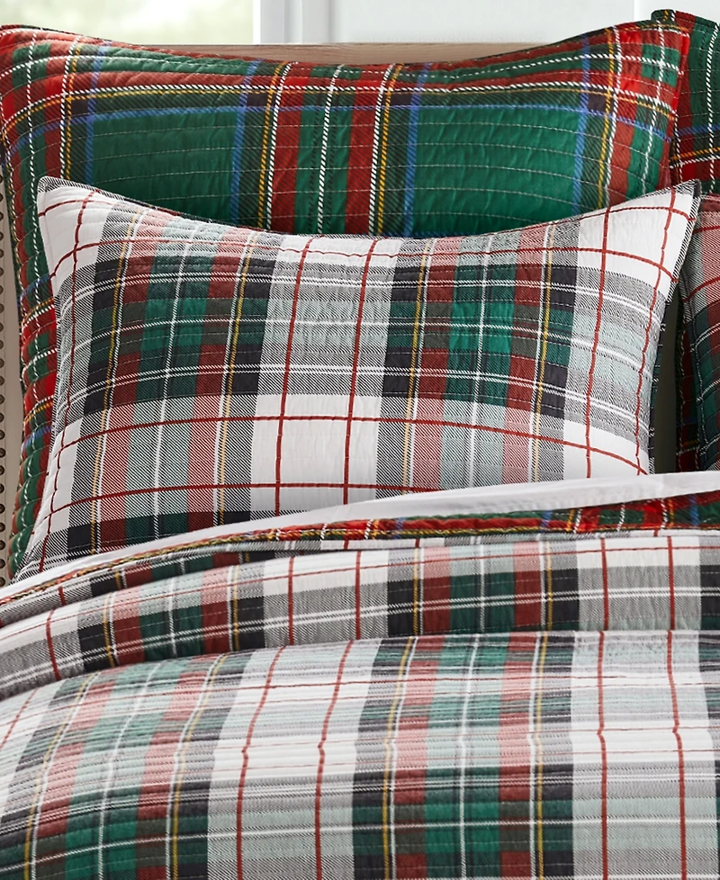 Levtex Spencer Plaid Quilted 2-Pc. Sham Set