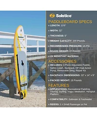 Solstice Watersports Bali 2.0 10.5 Foot Inflatable Stand-Up Paddle Board Kit