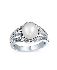 Bling Jewelry Freshwater White Pearl Ring .925 Sterling Silver