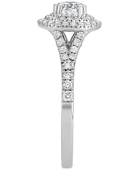 Diamond Double Halo Ring (1-1/10 ct. t.w.) in 14k White Gold