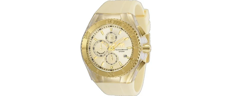 TechnoMarine Men's Tm-115216 Cruise Quartz 3 Hand Gold Dial Watch