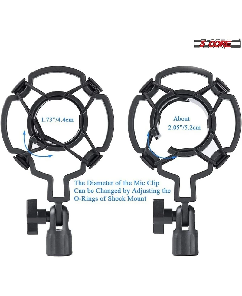 5Core Recording Microphone Podcast Bundle Professional Condenser Cardioid Mic Kit w Boom Arm - Rm 7 Bg