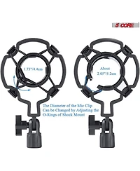 5Core Recording Microphone Podcast Bundle Professional Condenser Cardioid Mic Kit w Boom Arm - Rm 7 Bg